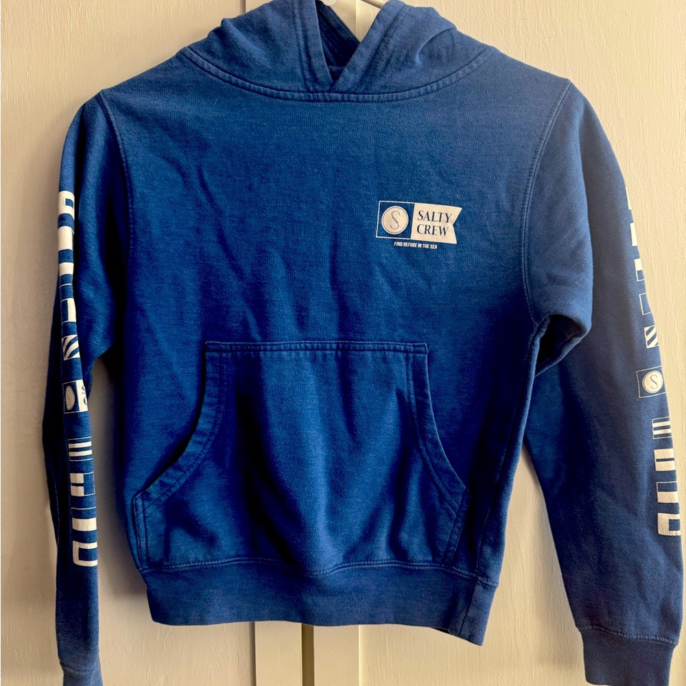 Salty Crew Blue Size Small Boys Hooded Sweatshirt